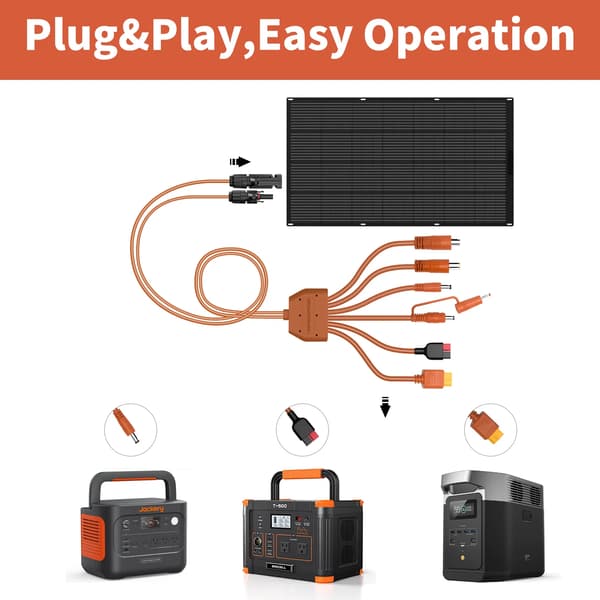 Solpanel Adapterkabel - MH-SA-005 Solkabel Stik - 7-vejs Stik - Parallelforbindelse af Paneler - Batteritilslutning