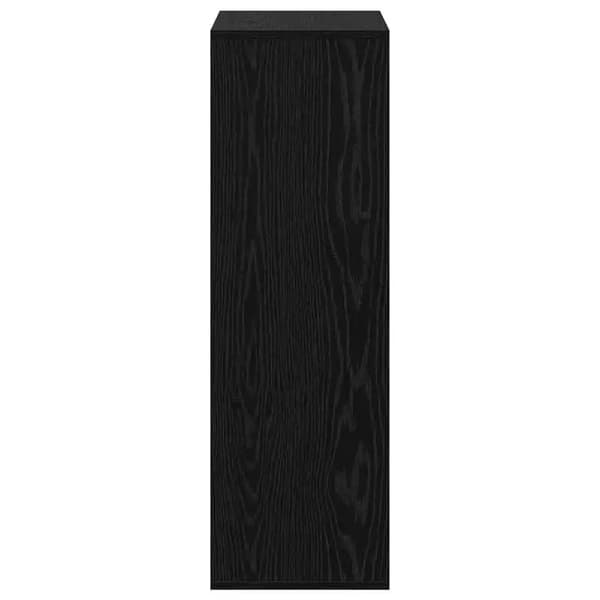 Buffet med skuffe - Sideboard - Træ i sort egetræslook - Opbevaringsmøbel - 35 x 32 x 99,5 cm - Sort