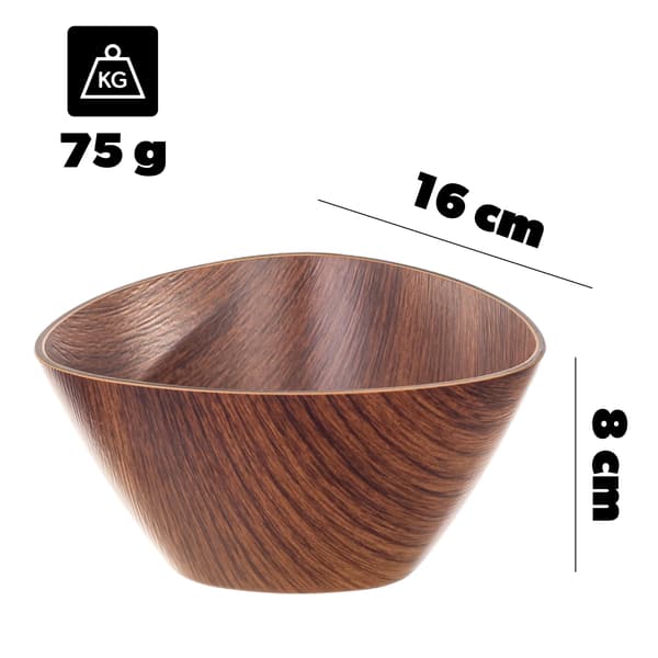 Plastskål - Salladsskål - Triangulär - 16 cm - För frukt, snacks och sallad - CE/EU-certifierad