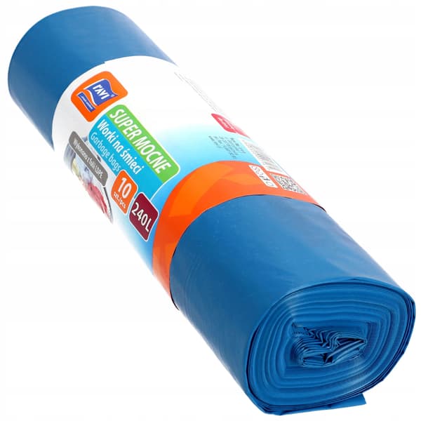 Soppåsar - Sopsäckar 240 L - Extra Starka - 10-Pack - Blå