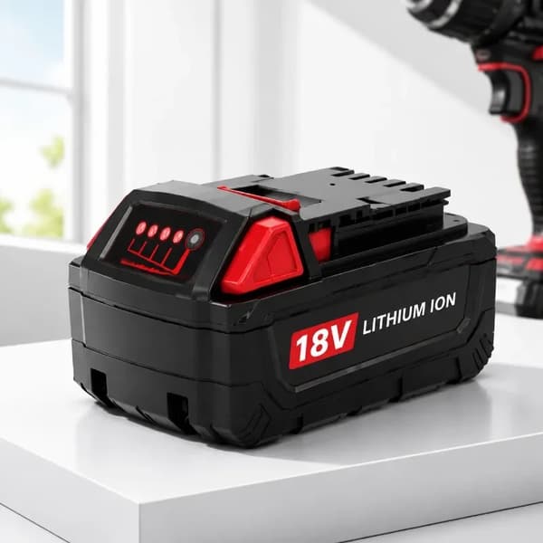 Batteripack - M18 18 V - Li-jon - 6,0 Ah - Laddningsbart - LED-display - 18650-celler