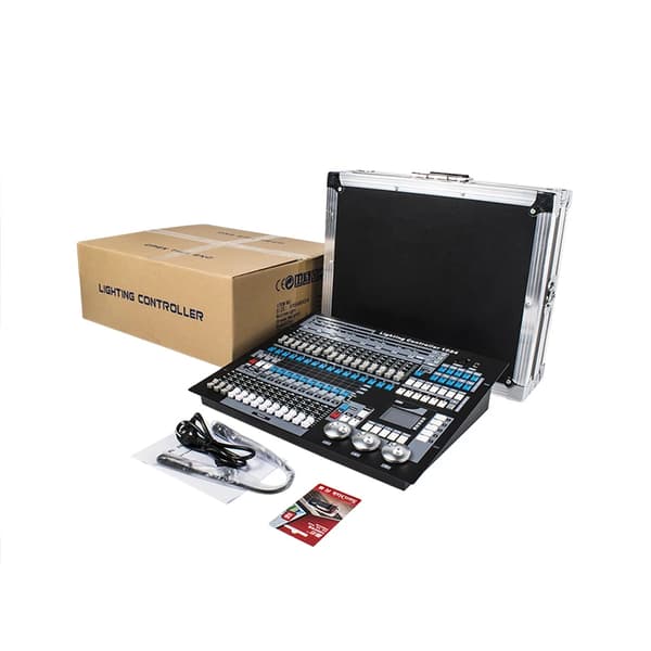 DMX-lysstyring - 1024-kanals konsol - Til PAR-belysning og Moving Head - Softwareeditor - 90–240 V - EU-stik