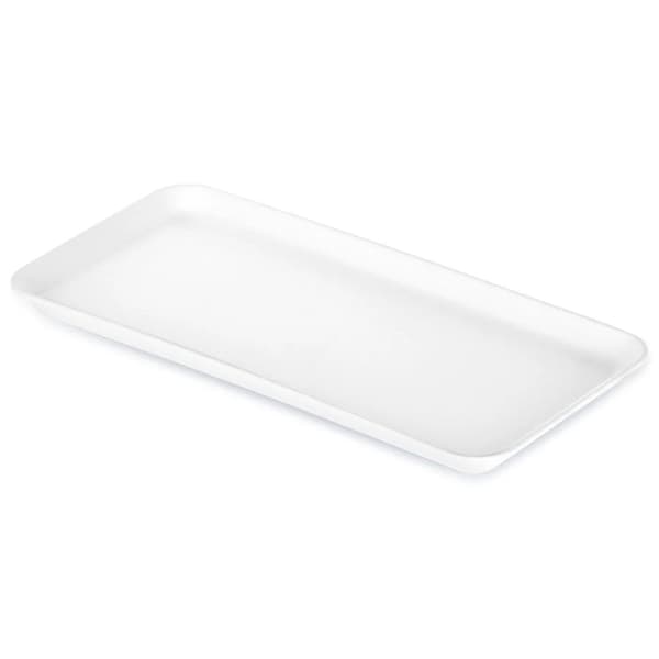 Serveringsbakke - Rektangulær - Plast - 29,5 x 15 cm - Hvid