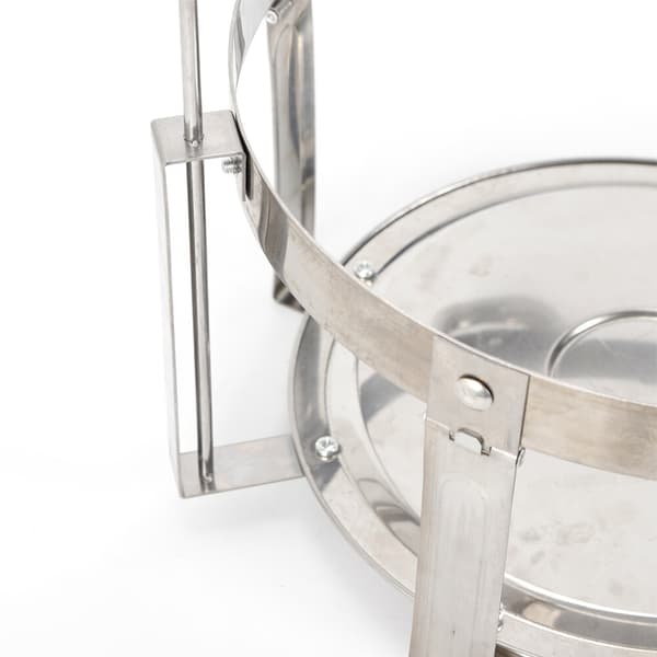 Buffet varmer - Rund chafing dish - 7,5 l Kapacitet - Rustfrit Stål - Med Låg - Til Catering og Servering