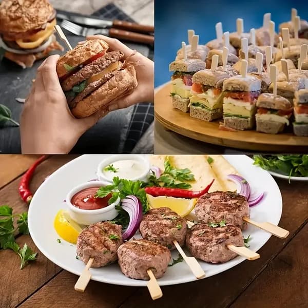 Engangsservice i polyester - Disposable tableware sæt 50 dele - Til fest og party - Til camping og grill