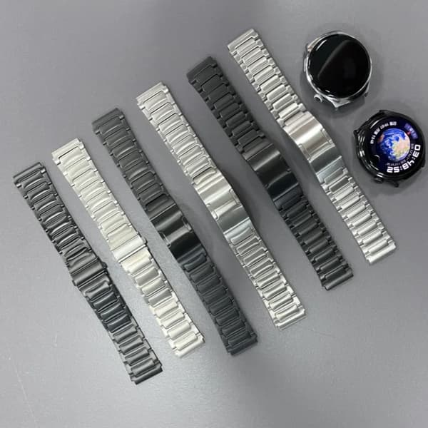 Smartwatchrem - Watch 4/4 Pro 46 mm - Rustfrit stål - Foldespænde - Sølv