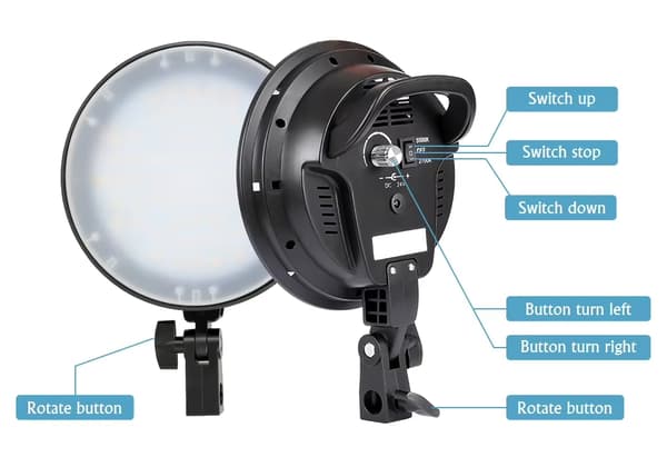 Softbox-belysningssæt - LED-softboxkit - Rektangulær softbox 50 x 70 cm - E27-fatning - Stativ 70–200 cm - Til portrætfotografering