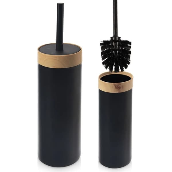 Toiletbørste med sort holder - Sort
