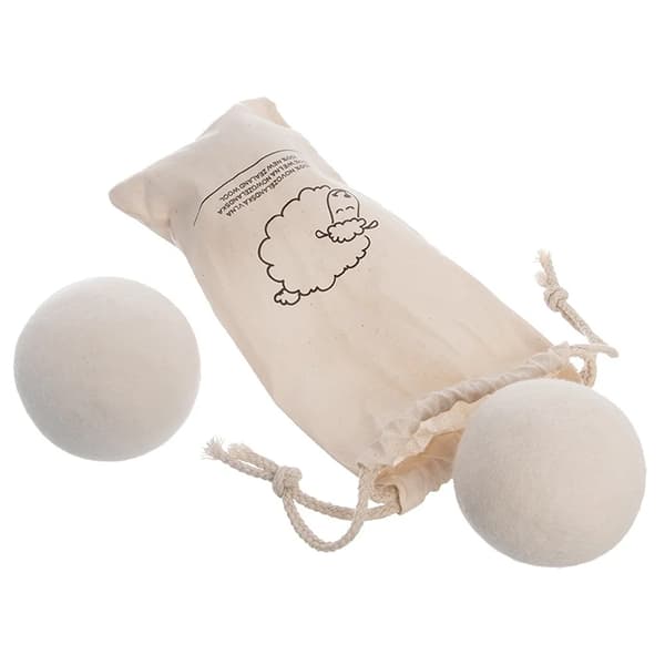 Tørrebolde af uld - 7 cm - 3 stk. - Beige