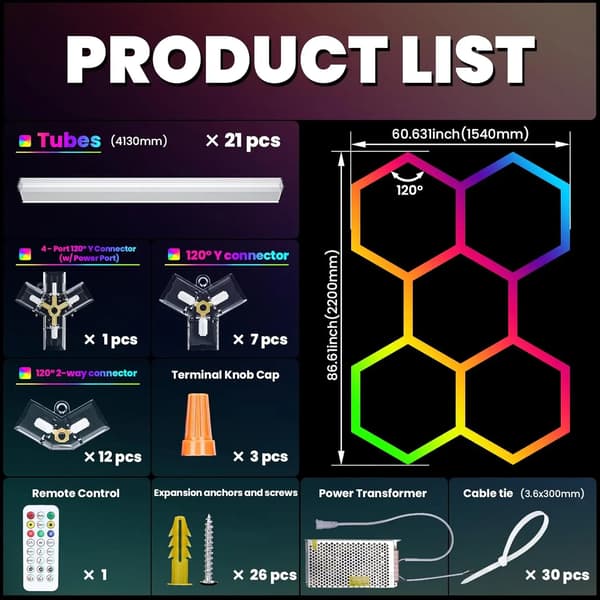 LED Ringlampe - Smart Loftlampe - 45 cm - 2000 lm+ - Dæmpbar - App-styring - 220 V - Blå