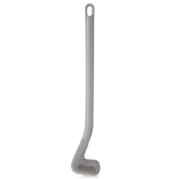 Toiletbørste - Silikone - 40 cm - Grå