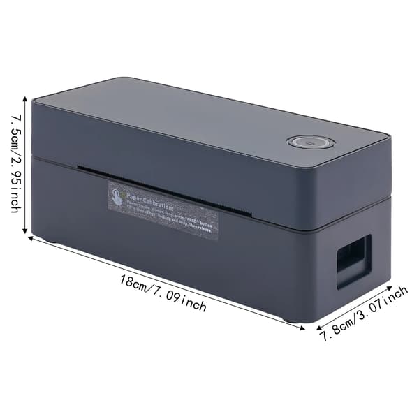 Etiketprinter - Termisk Printer - Bluetooth & USB - 101,6×152,4 mm - 10 sider/min - Bordmodel - EU-stik - Sort