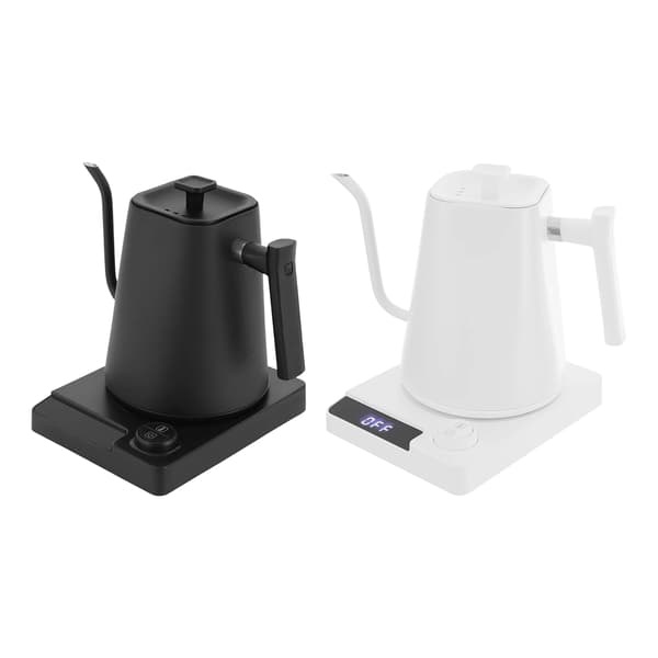 Elkedel - Elektrisk kaffekedel - LED-display - Rustfrit stål - Sort