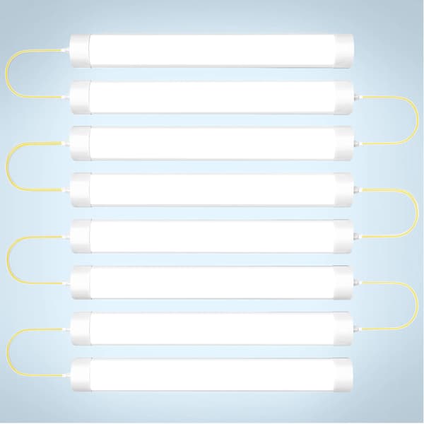 Sammankopplingsbart LED-lysrör - 115 cm 40 W - 5-pack - Neutralvit 4500 K - 220–240 V - Tryckknapp