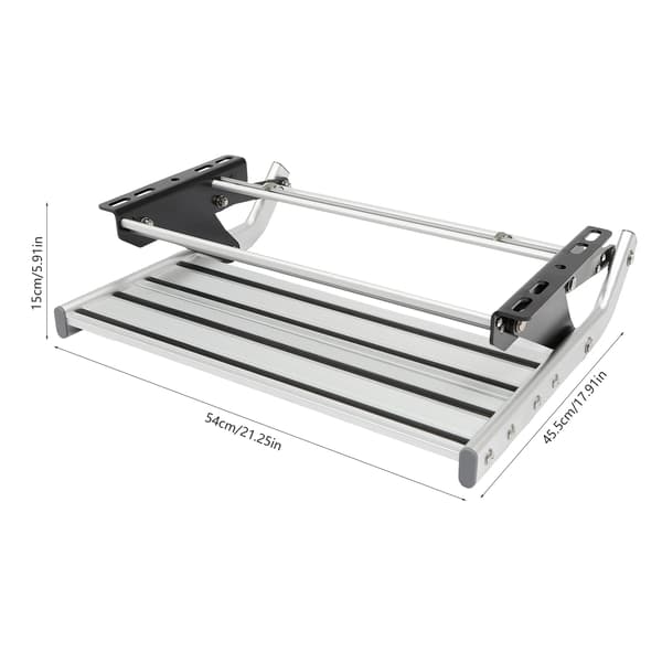 Indstigningstrin til Autocamper/Campingvogn - Manuel - Aluminiumlegering - Rustfrit Stål - Camping - Sølv