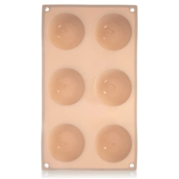 Bageform til halvkugler - Silikone - 28 x 16,5 cm - Beige