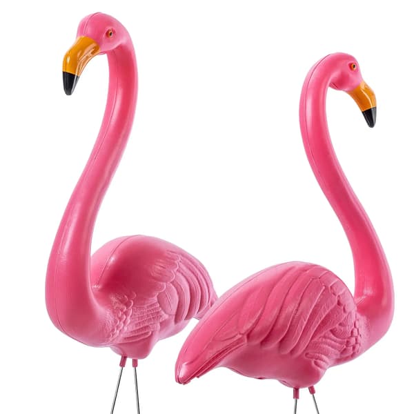 Flamingo - Figur/Staty - 83×36 cm - 2-pack - Rosa
