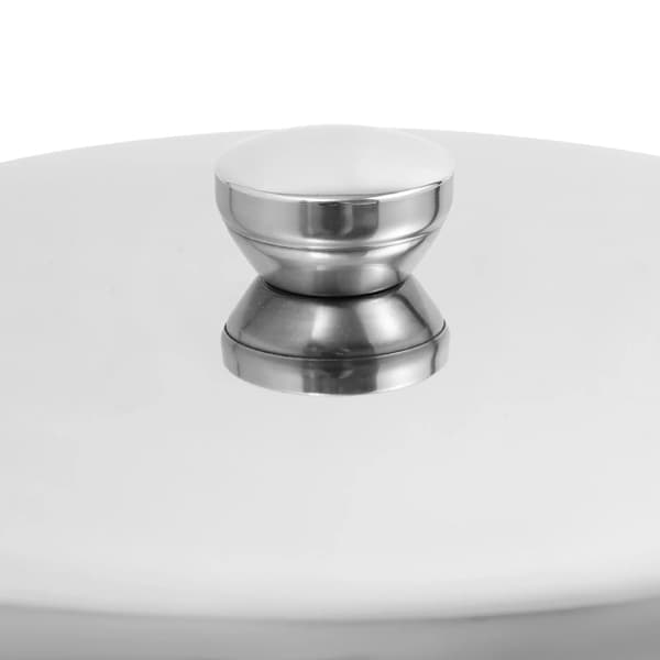 Chafing dish-sæt - Rund buffetvarmer - 4 dele - 4,5 l - Rustfrit stål - Catering - Sølv
