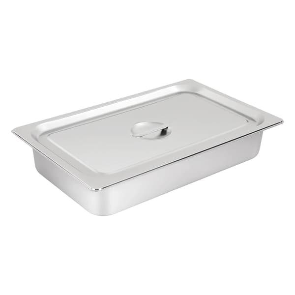 Bufféformar i 201 rostfritt stål - Ångbordsbleck med lock - Set om 4 - 9 l per form - Anti-jam stapelbara - Rektangulär - Silver