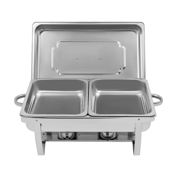 Chafing dish buffet sæt - 2-delt madvarmer - Buffetvarmer til catering og fest