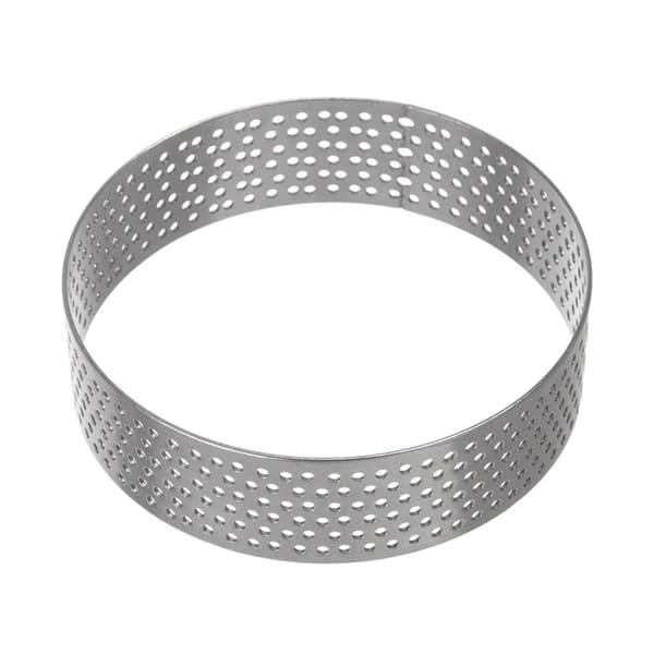 Tarteletforme - Bageringe - Perforerede - Rustfrit Stål - 7 cm - 6 stk.