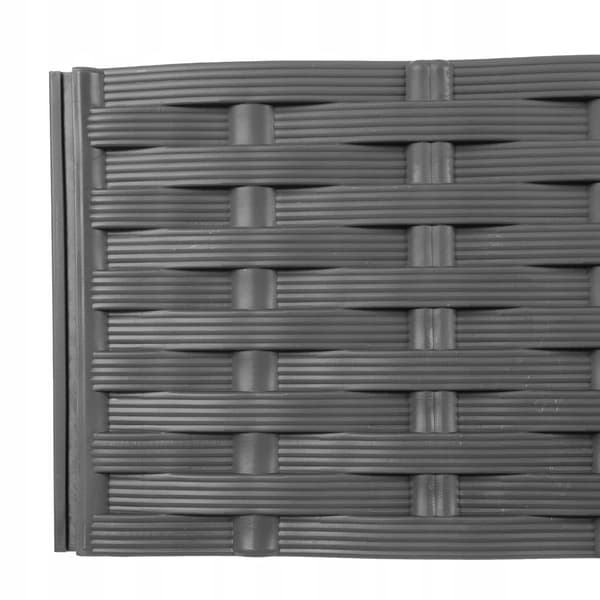Havestakit palisade - Plænekant - Nedslået montering - 390 cm - 5 stk - Grå