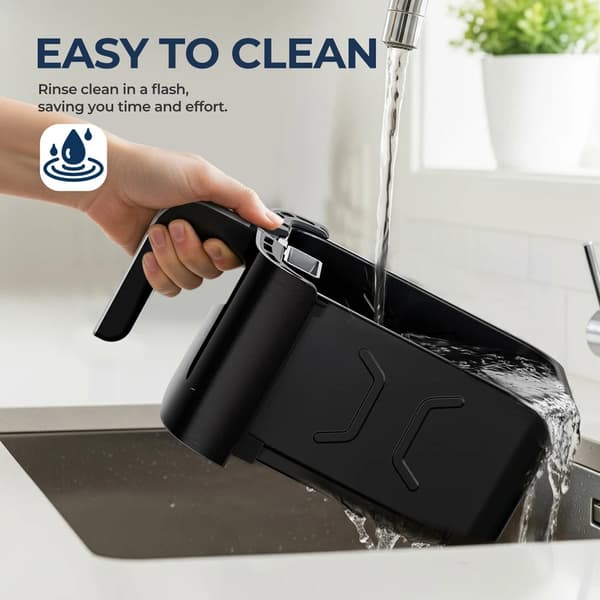 Miui-Cyclone luftfritös - 5 l, 1450 W - Oljefri varmluft, touchskärm - 8 program - Non-stick korg, diskmaskinssäker - Mörkgrå