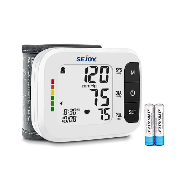 Blodtryksmåler - DBP-2261 - Håndledsmodel - Bluetooth - LCD-display - Batterier Medfølger Ikke