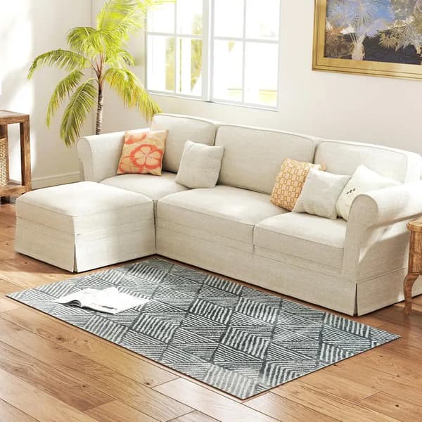 Matta vardagsrum - Modern PVC-golvmatta - Tvättbar - Lättskött - Bredd 1,2 m