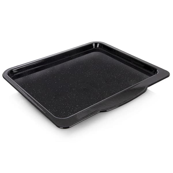 Emaljeret Bageplade - Rektangulær Ovnplade - 40 x 35,5 x 2 cm - Sort