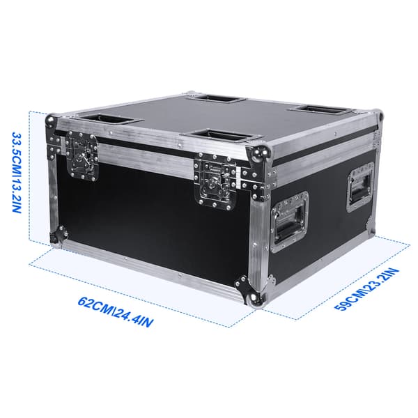 Robust Flight Case - Transportkuffert til 6 PAR-lamper - Professionelt scene- og DJ-udstyr - Sort
