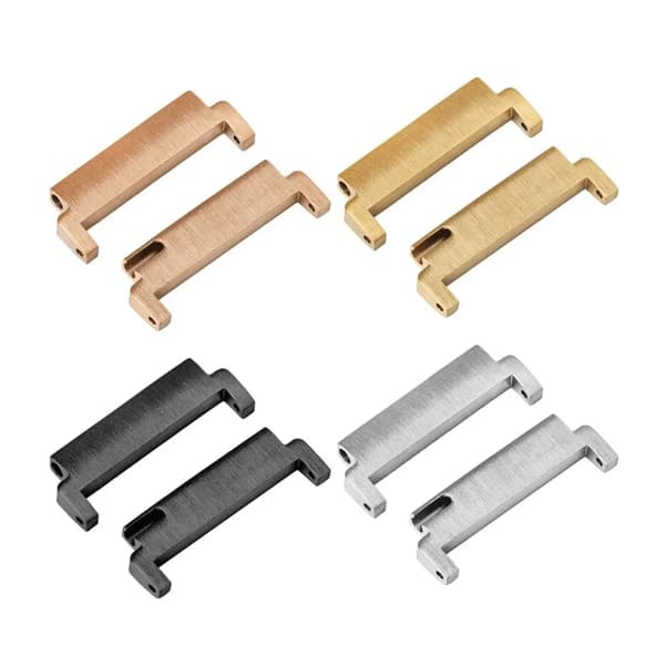 Urrem adapter - Metal adapter 22 mm til 18 mm - Quick release fjederstift - Passer til de fleste ure - Sort