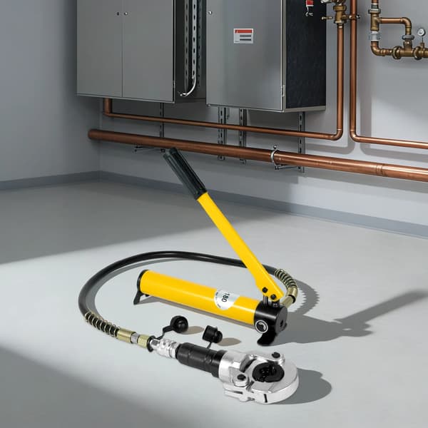 Hydraulisk kopparrörpress - Manuell rörpress - Utbytbara pressbackar - För VVS-rör och kopplingar
