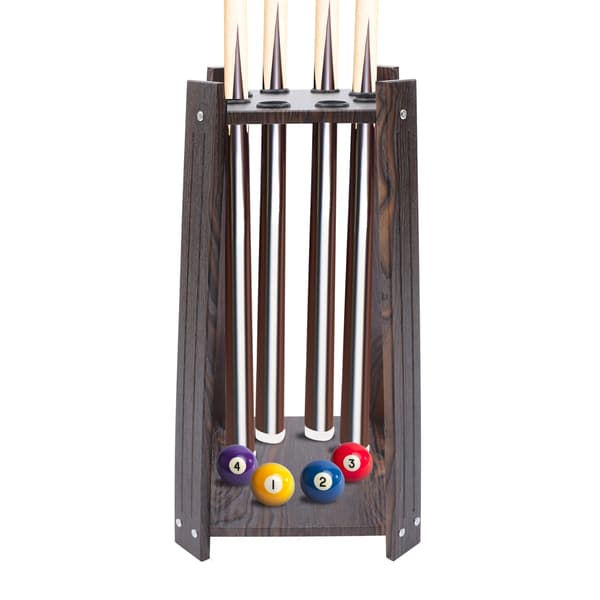 Billardkøholder - Rack til 8 køer - Snooker & Pool - Chokoladebrun