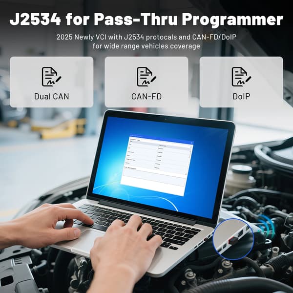 ECU-diagnoseværktøj - XTS500 J2534-programmerer - OBD-II-interface - Bluetooth - Softwareopdateringer - Understøtter 18+ bilmærker
