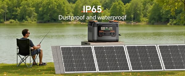 Bærbart solcellepanel - 200 W foldbart panel - 24,3 % høj effektivitet - IP65 - MC4/XT60/DC - Til camping og powerstation