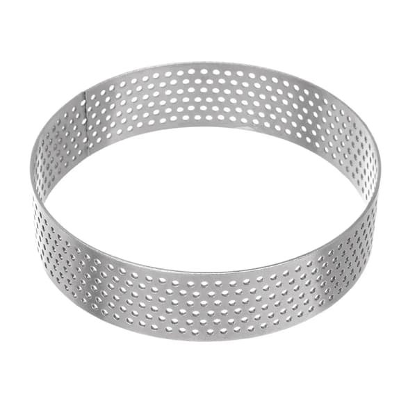 Tarteletforme - Perforerede Bageringe - Rustfrit Stål - 8 cm - 6 stk. - Sølv