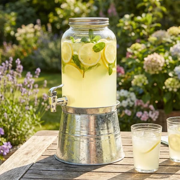 Drikkedispenser - Glasbeholder med tappehane - 3,2 l