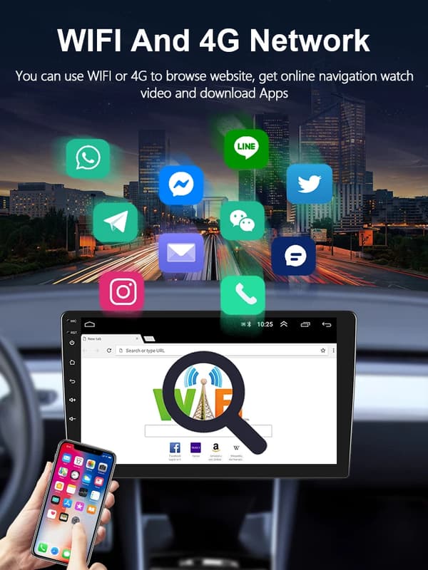 Android bilradio til Seat Leon 2005–2012 - 2-DIN 22,9 cm Touchskærm - Android 10 - 4 GB RAM 64 GB ROM - GPS, RDS - Split Screen
