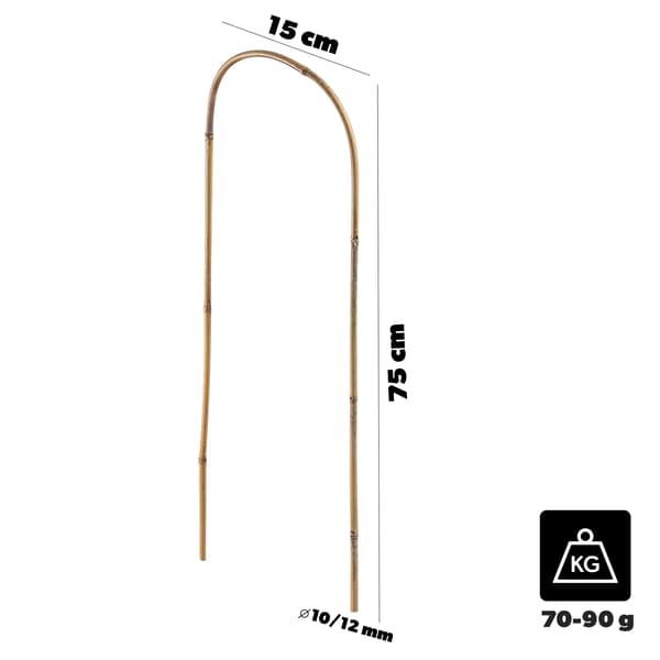 Växtstöd/rankstöd i bambu - Båge - 75 x 15 cm - 1 st