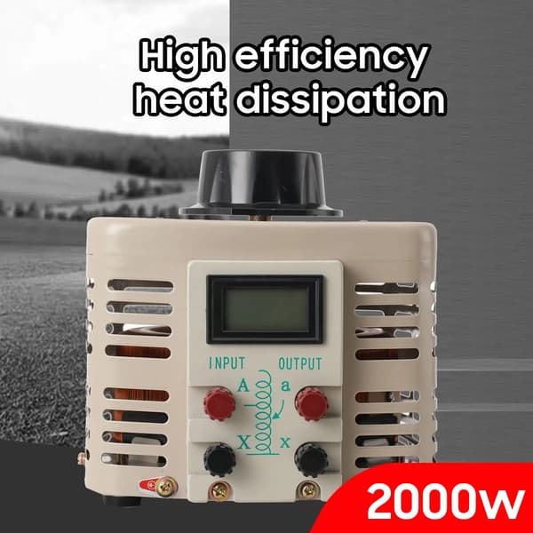 Spänningsregulator/Stabilisator - Automatisk Digital Transformator - 2000 W - Justerbar - Marinblå