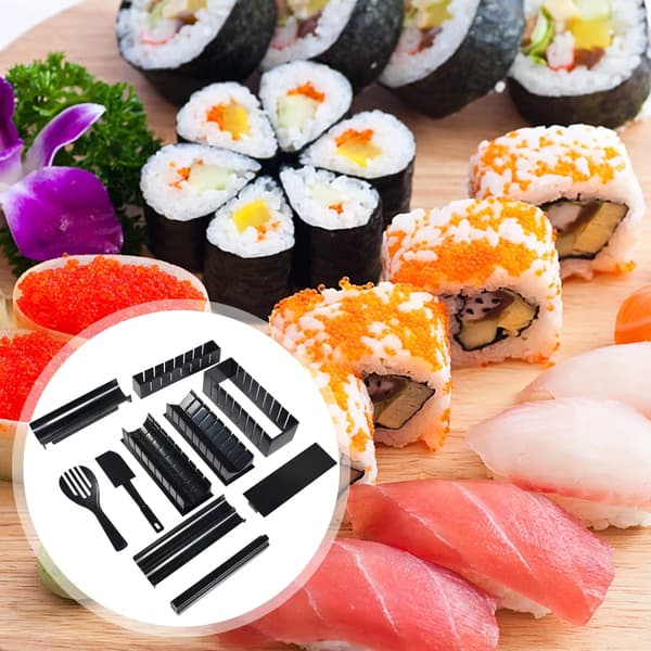 Sushitillverkningsset - Risrullform - DIY - 10 delar - Kökstillbehör