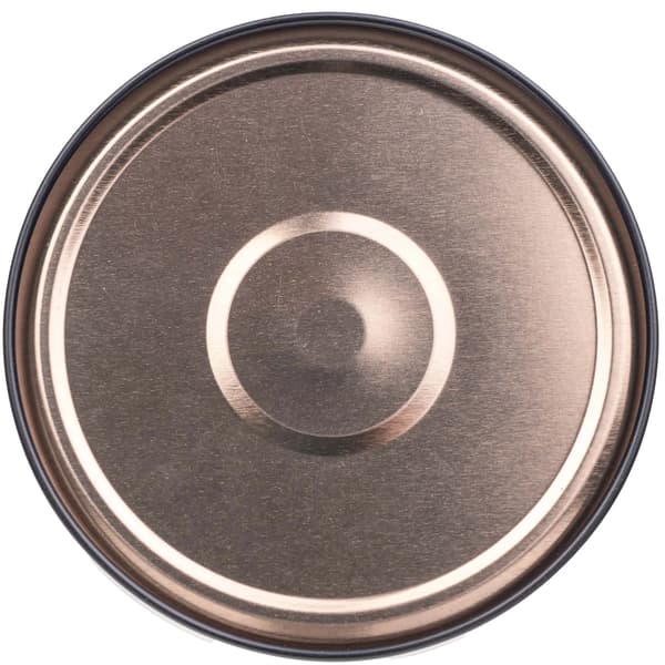 Låg Ø66 - Rustfrit stål - Fødevaregodkendt - Sort - Gold Orbit-design - 1 stk.