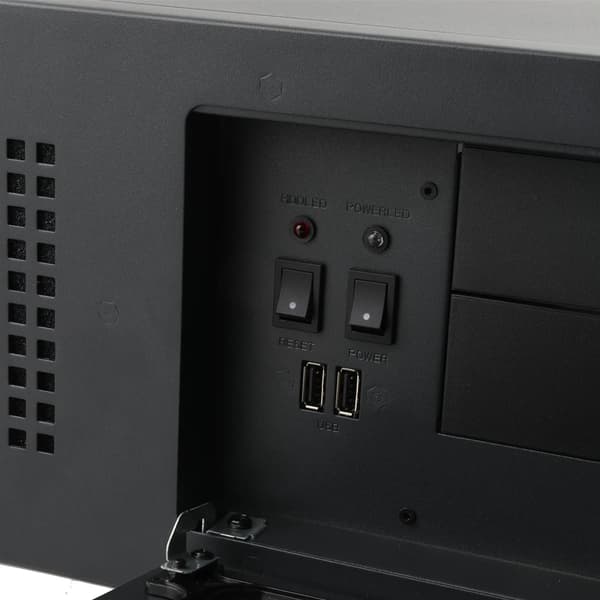 Serverchassi - 4U Rackmonterat - Mini‑ITX/Micro‑ATX - Låsbart Med Nyckel - Kompakt - Legerat Stål