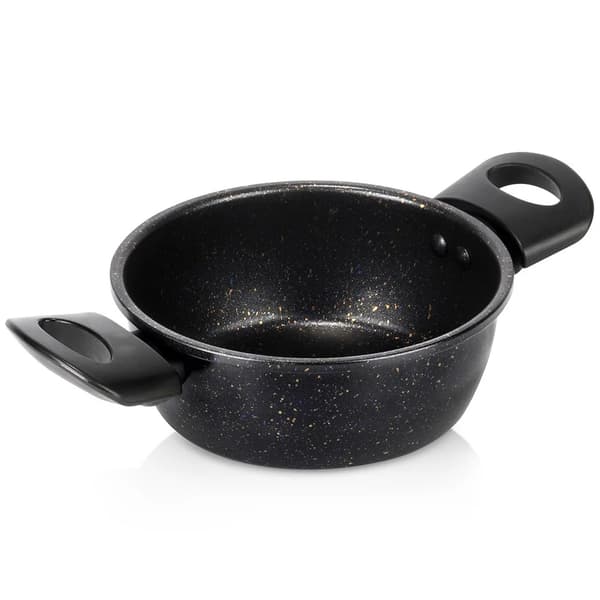 Granitgryde BASIC LINE - Kasserolle - 16 cm - 1,2 l - Kulstofstål - Sort