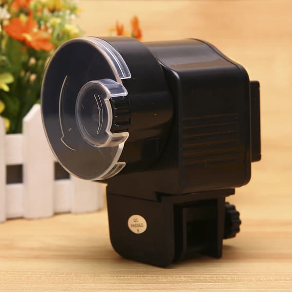 Automatisk fiskefoderautomat - Foderdispenser til akvarium - Justerbar dosering - Batteridrevet - Grøn