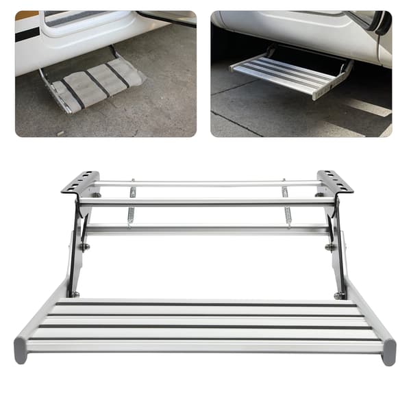 Indstigningstrin til Autocamper/Campingvogn - Manuel - Aluminiumlegering - Rustfrit Stål - Camping - Sølv