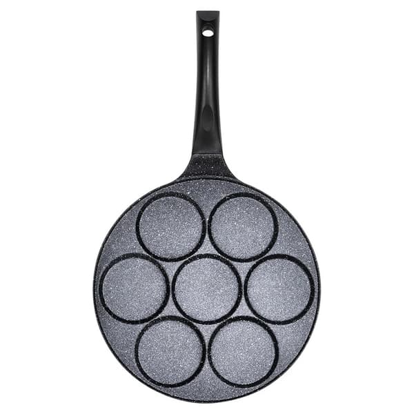 Æggepande - Basic Line - 7 huller - Granitbelægning - Aluminiumlegering - 26 cm - Sort