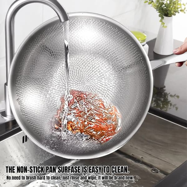 Stegepande - 30 cm - Rustfrit Stål - Monokrom