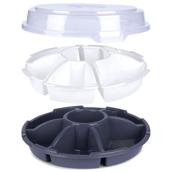 Serveringsfad med låg - 33 cm - Plast